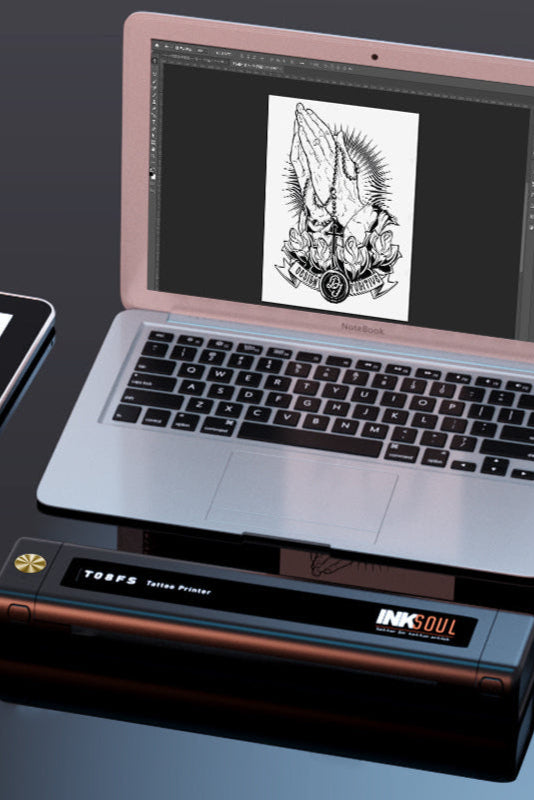 INKSOUL® T08FS Wireless Temporary Tattoo Stencil Printer – Print & Stick-On Tattoos at Home