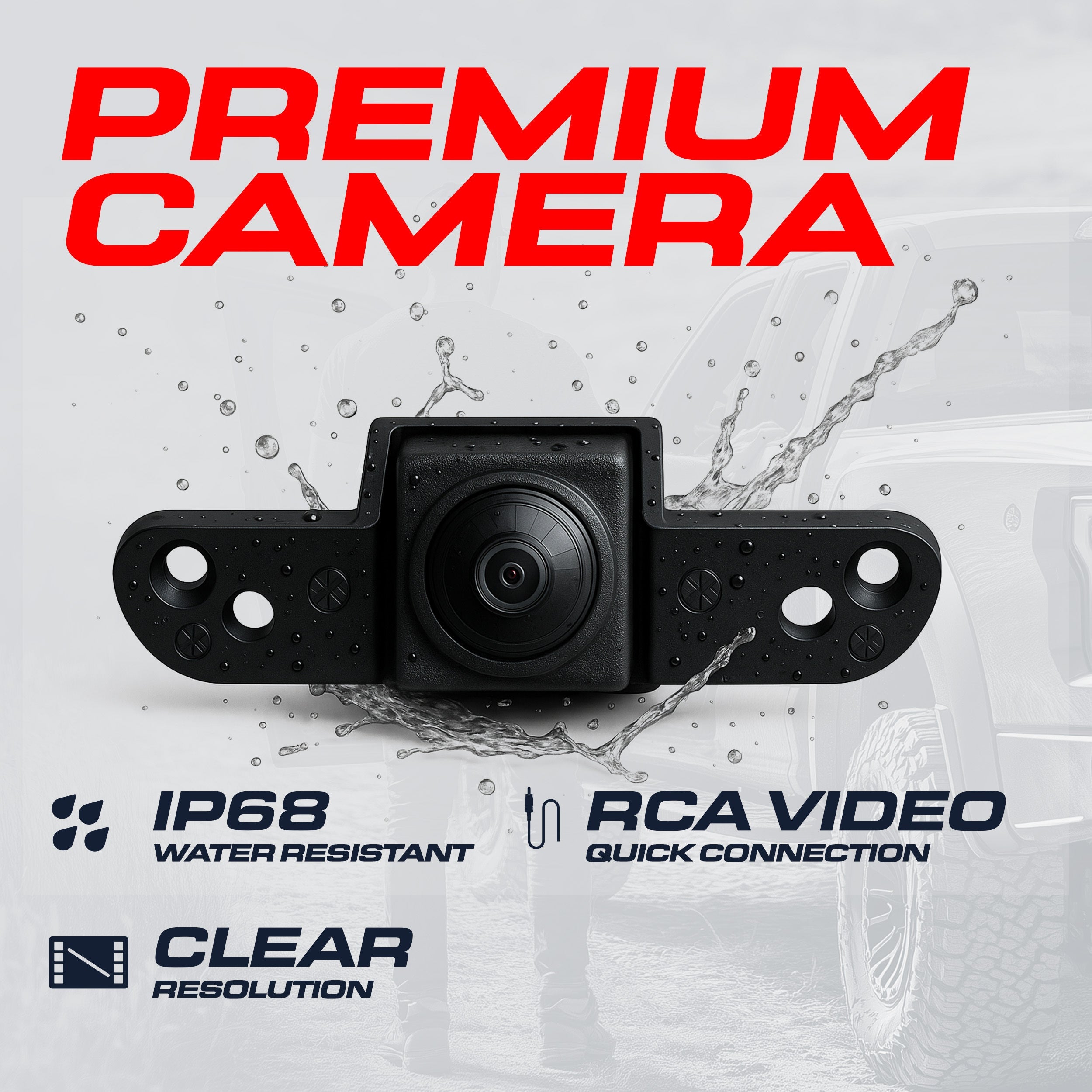 Toyota Tundra (2000-2006) Textured Black Replacement Tailgate Handle with Backup Camera