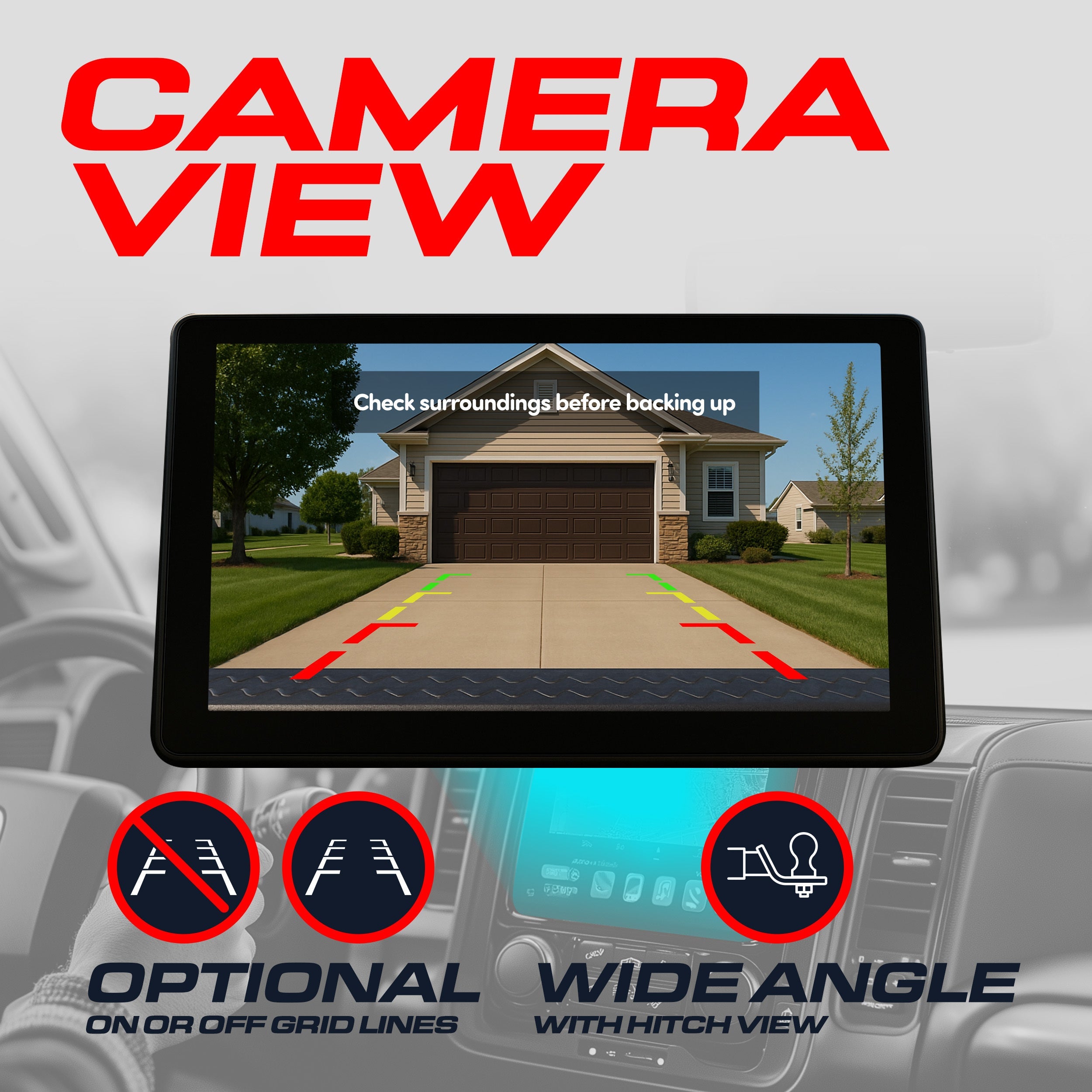 Toyota Tundra (2000-2006) Textured Black Replacement Tailgate Handle with Backup Camera