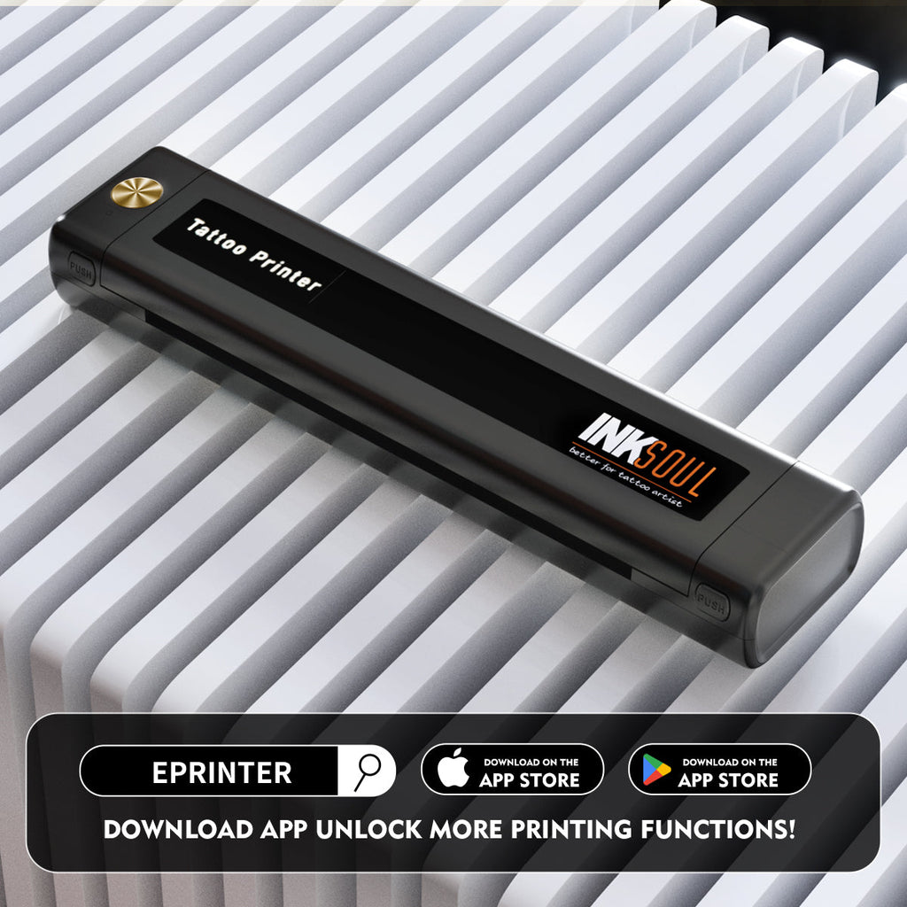 INKSOUL® T08FS Wireless Temporary Tattoo Stencil Printer – Print & Stick-On Tattoos at Home