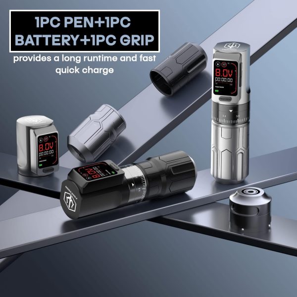 POSEIDON-S-LUXE Temporary Tattoo Pen Set – Wireless & Wired Dual Power Stick-On Tattoo Kit