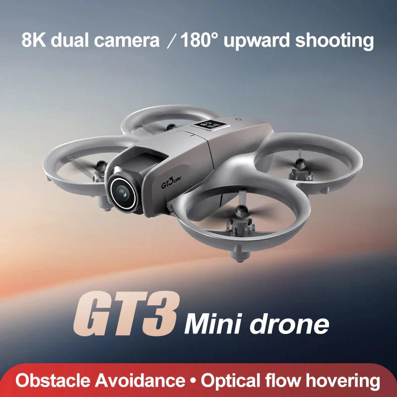 GT3 RC Drone – 8K/6K HD Dual Camera, 5G WiFi, Obstacle Avoidance
