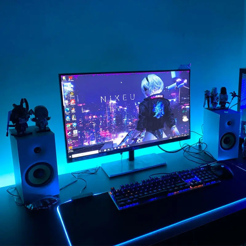 USB RGBIC LED Strip Lights for PC Monitor, App Controlled Gaming Backlight with Music Sync, 24 to 34 Inch Computer Screen LED Lighting for Gaming Room Decor