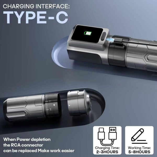POSEIDON-S-LUXE Temporary Tattoo Pen Set – Wireless & Wired Dual Power Stick-On Tattoo Kit