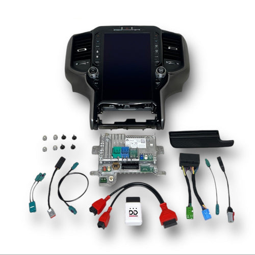 2019–2021 Ram 2500/3500 Uconnect 5 12-Inch Screen Upgrade Kit UBQ – Wireless Apple CarPlay & Android Auto